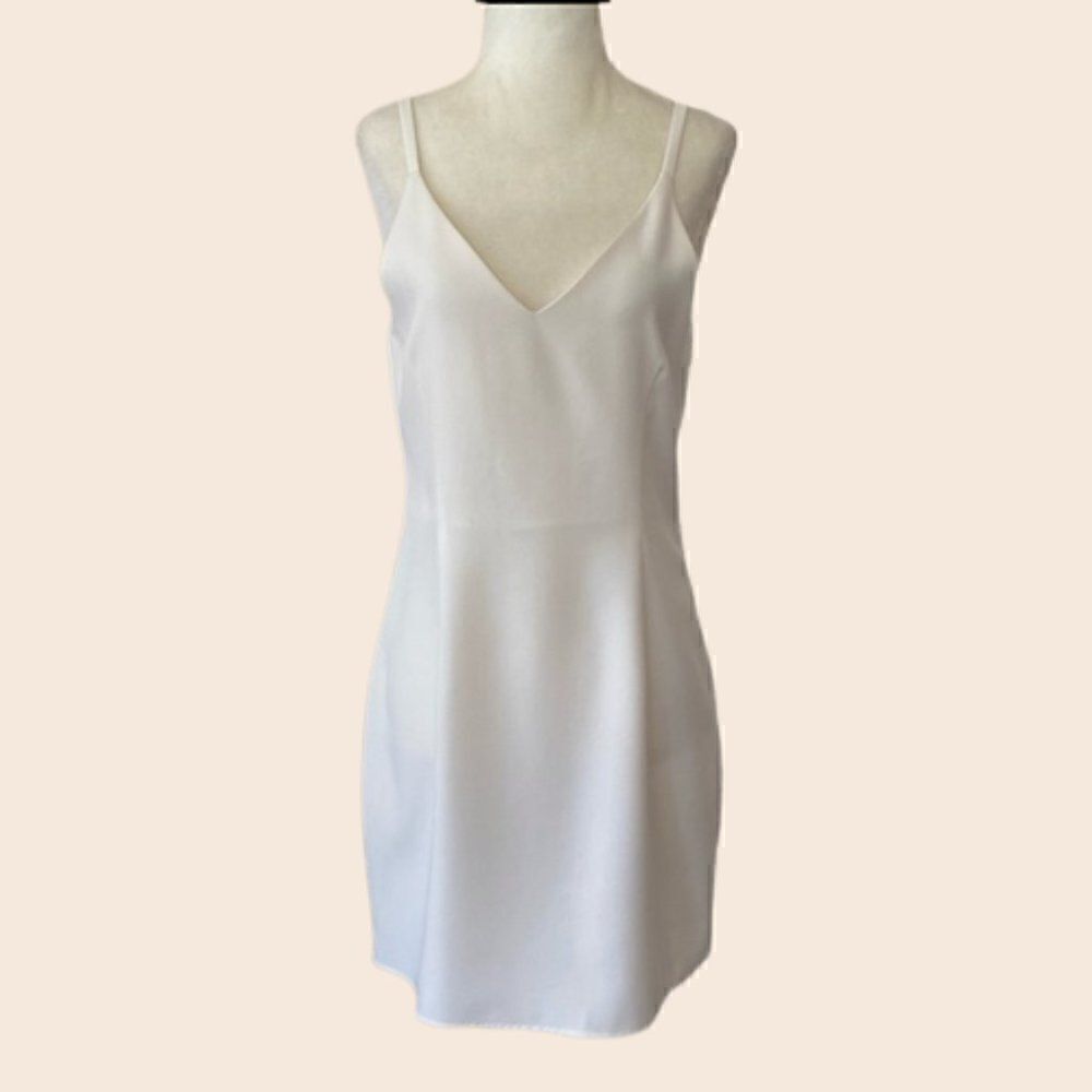 Disaya White Fitted Mini Dress Size 6